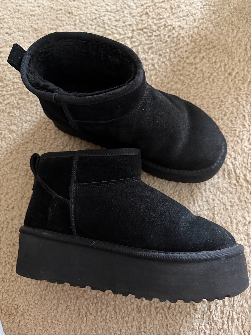 Women's Suede Platform Ankle Boots - project cloud